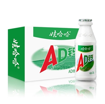 娃哈哈AD钙奶220ml*24大瓶整箱早餐牛奶哇哈哈儿童乳酸菌含乳饮料