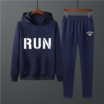 卫衣套装男欧美印花连帽套头长袖青少年男式宽松运动休闲套装跨境