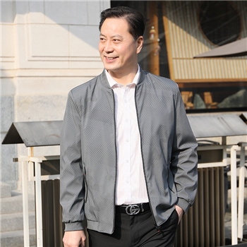 2024春秋装薄款长袖夹克 商务休闲夹克衫外套 中老年男装爸爸装