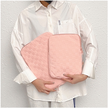 内胆包日系ins风ipad保护套棋盘格纯色11寸14寸笔记本电脑包