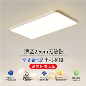全光谱现代简约客厅灯长方形大气无缝吸顶灯护眼卧室灯超薄房间灯
