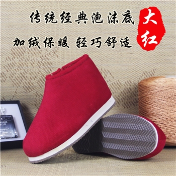 手工拉链棉鞋男女加绒保暖月子包跟棉拖鞋居家老人防滑老棉鞋