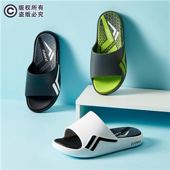 罗敷2023新款印花防滑洗澡运动户外男士大童室内一体夏凉拖鞋耐磨