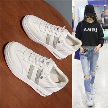 厚底小白鞋夏季网面内增高小白鞋ins潮2024春夏季百搭真皮女鞋