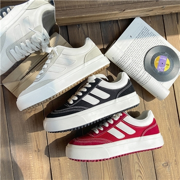 小众原创板鞋女2023春秋新款美式百搭休闲女鞋ins圆头厚底帆布鞋