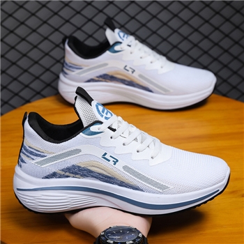 2023夏季新款男鞋飞织透气运动休闲鞋软底防滑跑步鞋时尚潮鞋子