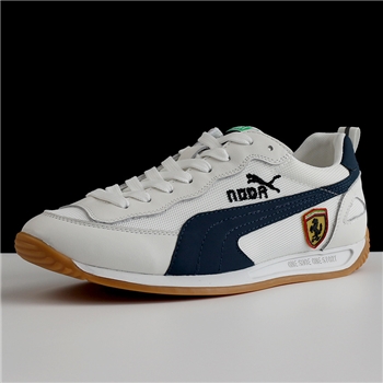 欧洲站潮流休闲男士阿甘鞋拼色透气慢跑运动鞋真皮拼接男鞋子